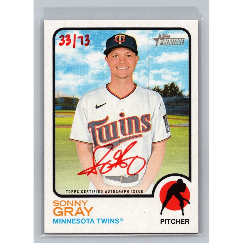 2022 Topps Heritage Real One Autographs Red Ink #ROASG Sonny Gray